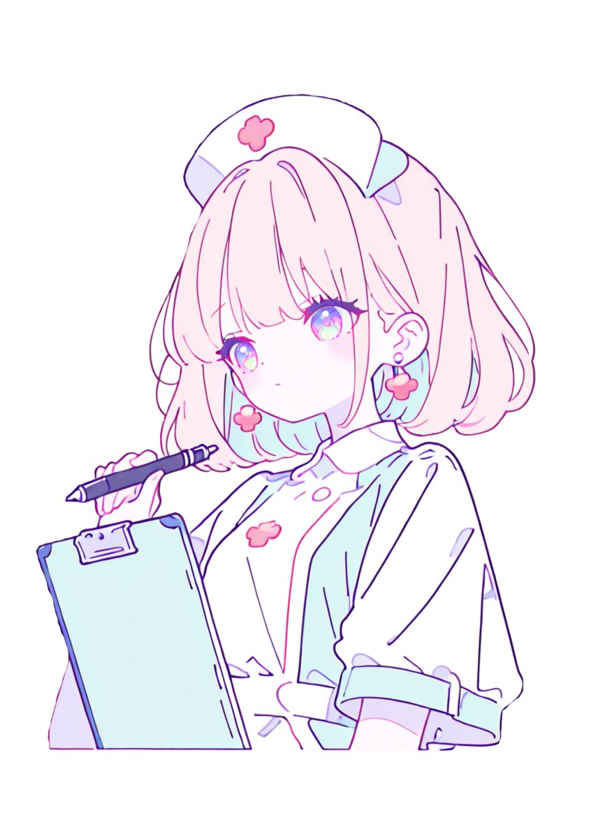 omitsuAIArt's tweet photo. かわいいナース 透過PNG素材セット　（２６枚） | omitsu1206 https://t.co/NwWIb0P8Od #booth_pm 　ナースの透過PNG素材セットをBOOTHに出しました🩷
表情・ポーズ差分たくさん入ってます
配信／動画／ブログ／サムネに使えます
#イラスト素材　#透過PNG　#AI生成　#ナース　#かわいい https://t.co/cf3JxQq1dV
