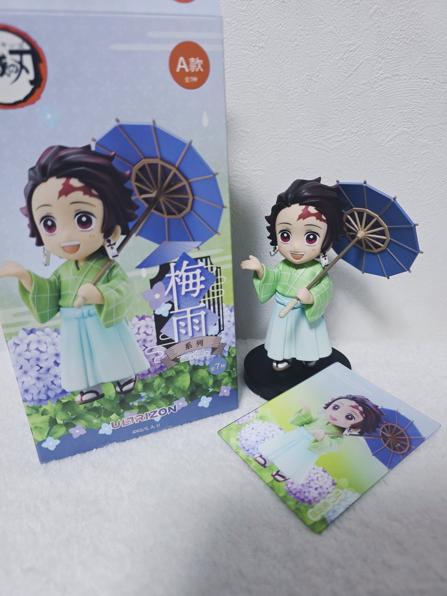 お友達から枠入らせてもらって可愛い 梅雨の炭治郎お迎えしました