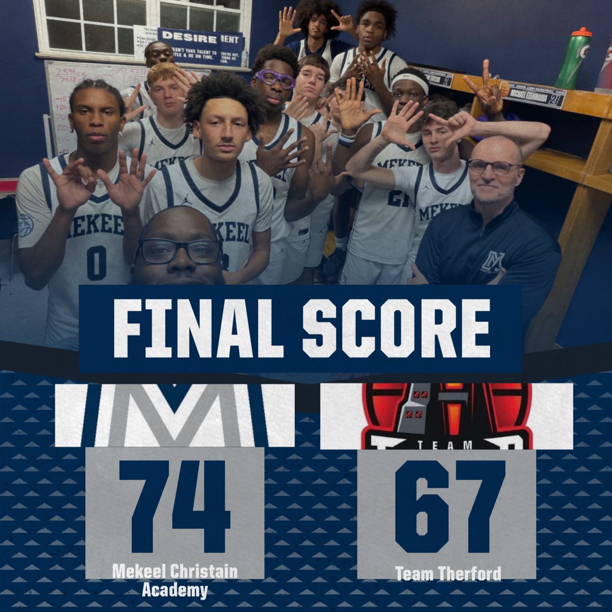 Mekeel_hoops's tweet photo. Final Score: Mekeel 74 Thetford 67

Strong finish in the second half to pull away.

@Big_moves11 - 24 points 6 assists 4 steals
@daley754 - 15 points
@JayyDouble0 - 15 points 4 steals

6-1
#lionpride https://t.co/z2OxVQy3nU