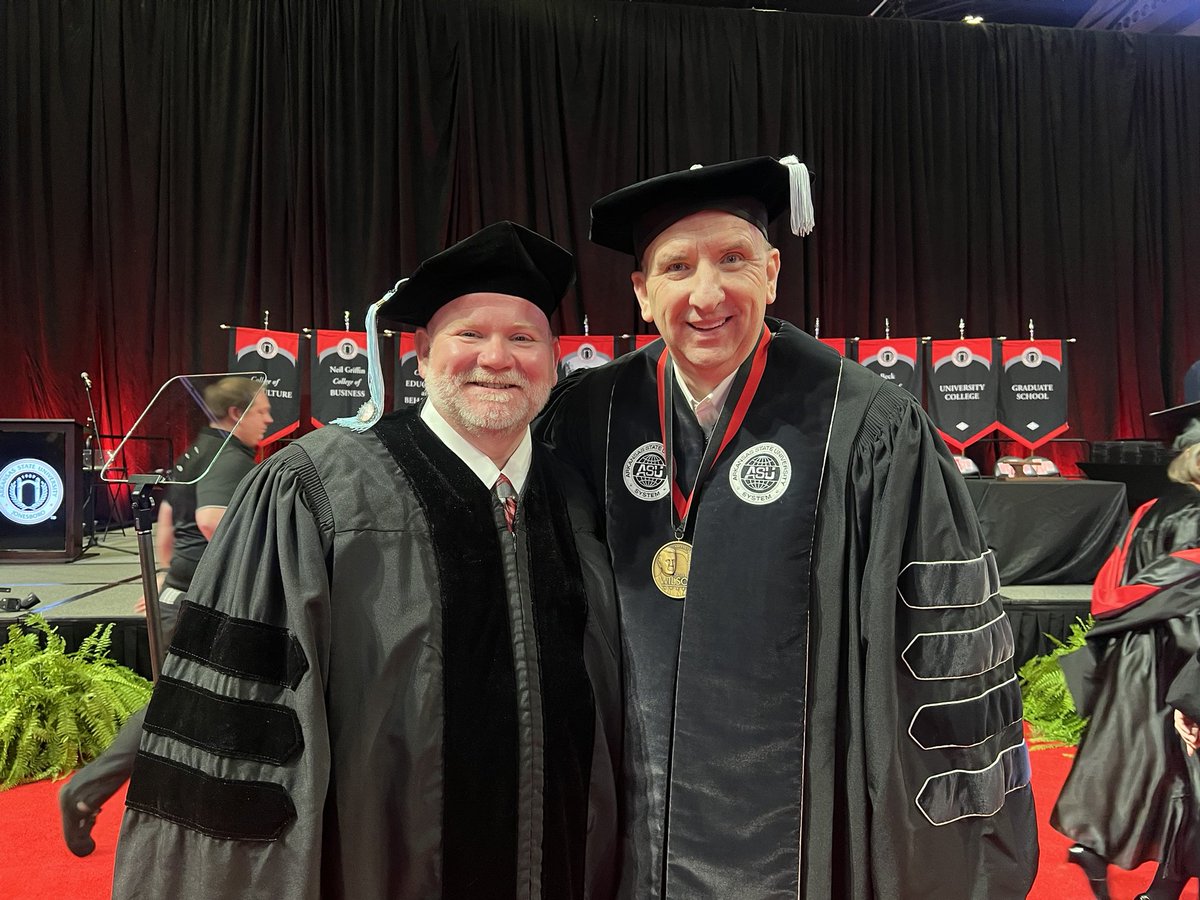 shanebroadway's tweet photo. We’ve been friends &amp; colleagues for many years &amp; I am forever grateful for his leadership &amp; service as our first Vice Chancellor of the @SalineCCTC-@ASUThreeRivers Today I was honored to be one of the first to officially call him Dr. Scott Kuttenkuler! Congratulations @arkkutt https://t.co/HHlW28WZXF