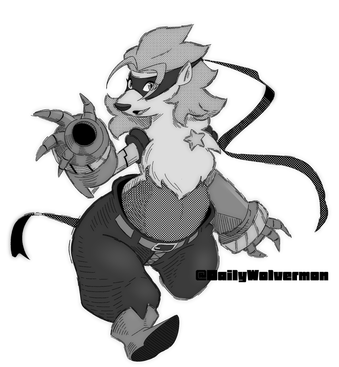 DailyWolvermon's tweet photo. Do you like my new haircut, Tonoto? I wanted to be a more “unique” Wolvermon...

#Digimon #DigimonBeatBreak #デジモン #Wolvermon https://t.co/iOOuDVPbvi
