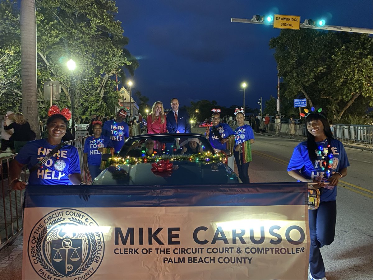 ClerkPBC's tweet photo. Clerk Mike Caruso (@RepMikeCaruso), Tracy Caruso (@JoltTracy) and the ClerkPBC team were Here to Help make the holidays merry and bright during the 2025 @citydelraybeach Holiday Parade on Saturday, December 13! 

We are proud to be a part of this fantastic Delray Beach tradition! https://t.co/SI0AqPKlYF