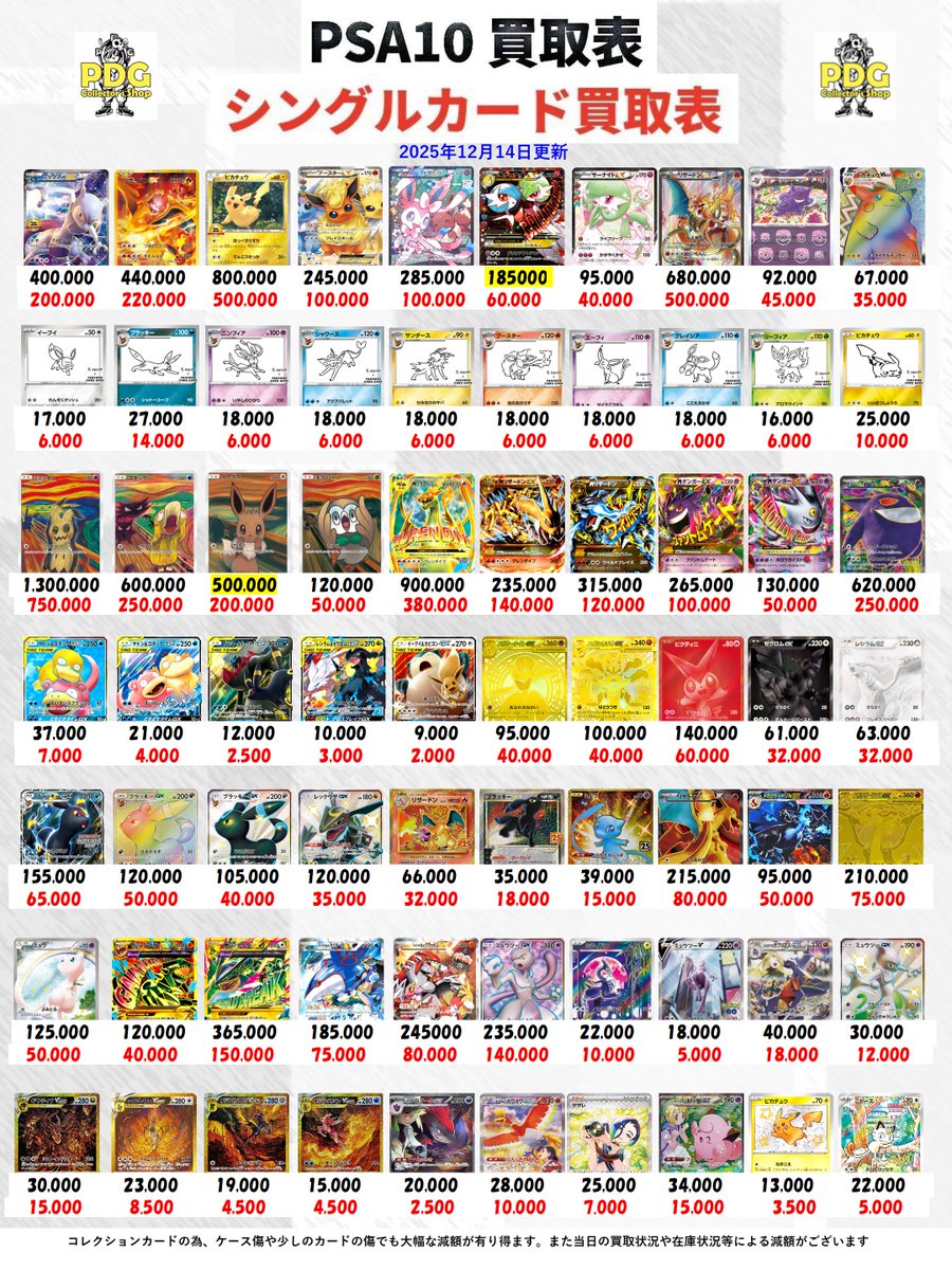 本日は週末限界突破価格で行きます🔥🔥 PSA10,シングル共に価格上げて