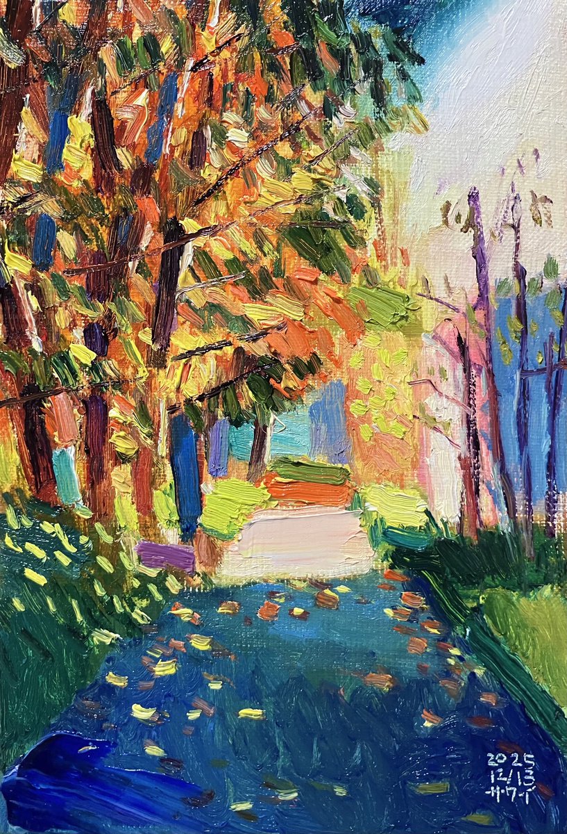 風景」 2025年 SM（22.7cm×15.8cm） 油彩、キャンバス