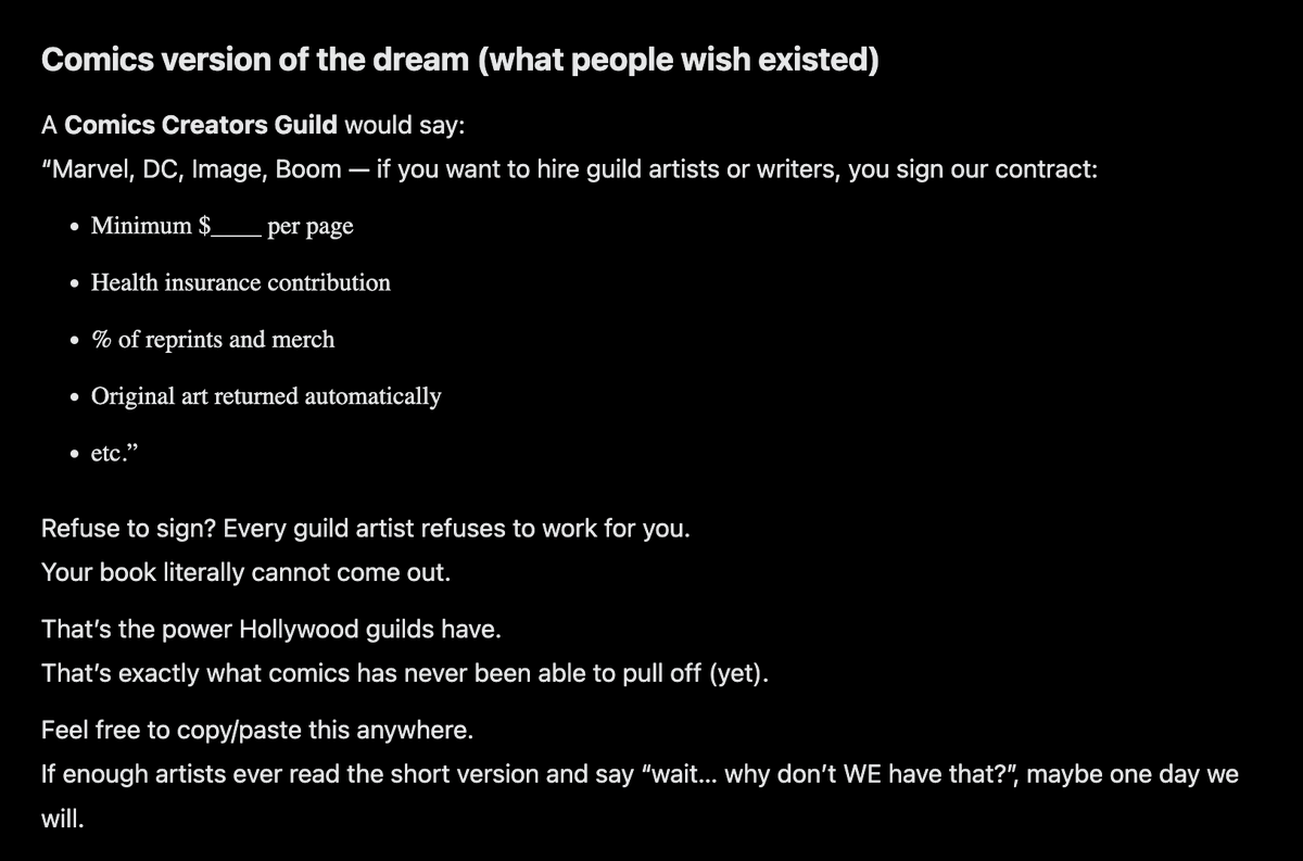 funfuncomics's tweet photo. What is a "Signatory Model"?

To Grok - "Can you explain in a nutshell, in its most easy to understand form..what the "signatory model" is for guilds like writers and actors so perhaps I can communicate that to other artists in a future conversation or post."

#comiccreatorsguild https://t.co/vhRTUhXDBB