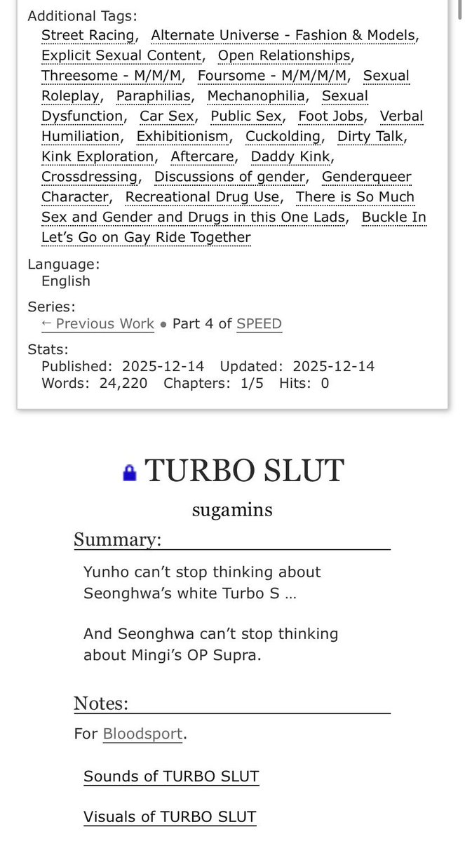 baraboymingi's tweet image. have a lovely little evening babies! Chapter one of TURBO SLUT has been posted ⛽🖤
 archiveofourown.org/works/75726451…