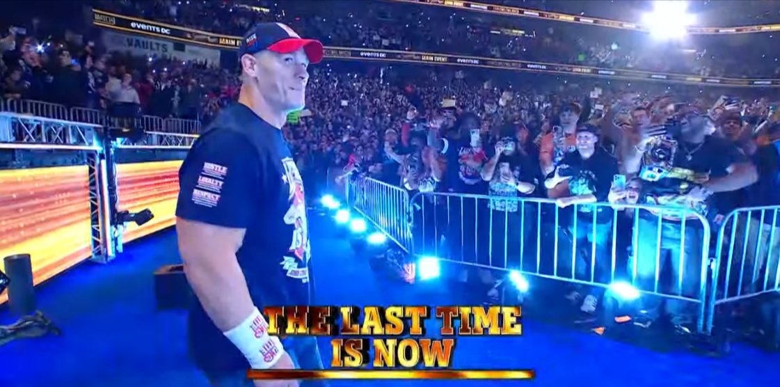 WrestleFeatures's tweet image. John Cena's FINAL WWE entrance as an active wrestler.

The end is now.

#ThankYouCena