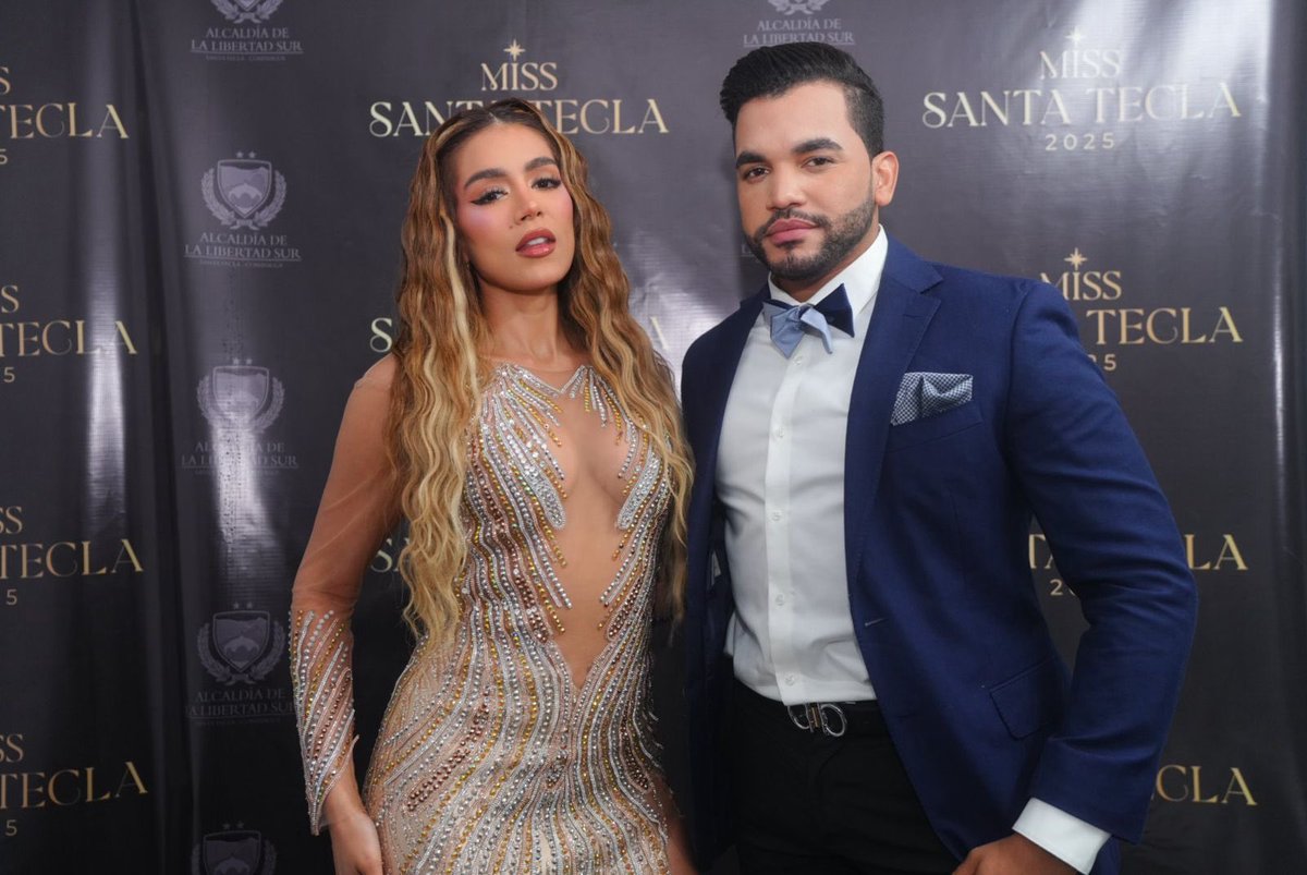 SantaTeclaSV's tweet photo. Andreina Bravo y Alan Hierro ya están en El Cafetalón  para iniciar con el #MissSantaTecla2025 

Estamos a pocos minutos de iniciar. https://t.co/TdiMhgaj4w