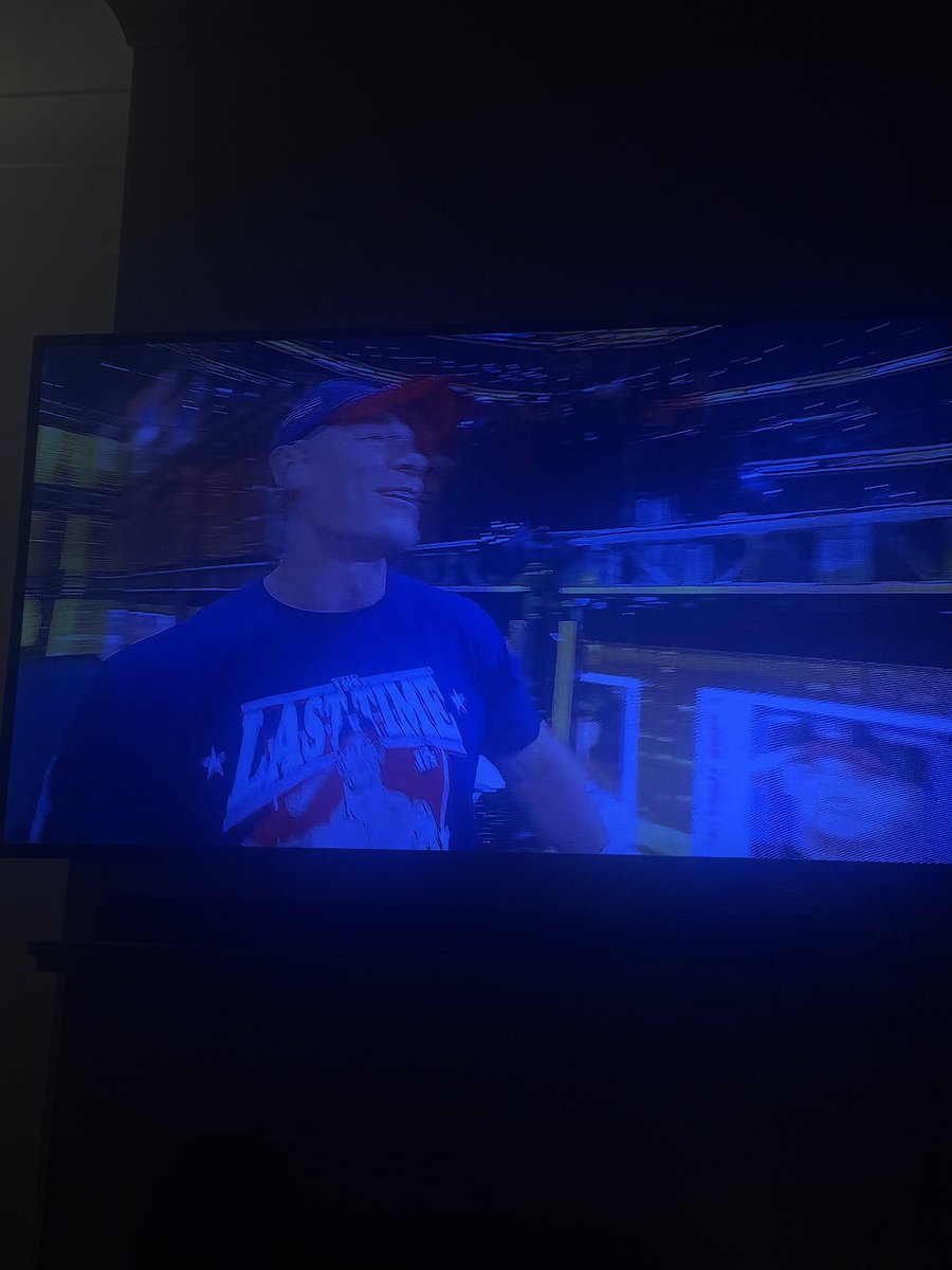 Dannycool15DJ's tweet photo. I can’t believe he’s retiring from in-ring competition. Can’t believe that this will be his last ever entrance in a WWE ring. @JohnCena, thank you for all of these years! Seeing you live at house shows was the perfect experience for me, my brothers, and my family. https://t.co/A7t059Ctjn