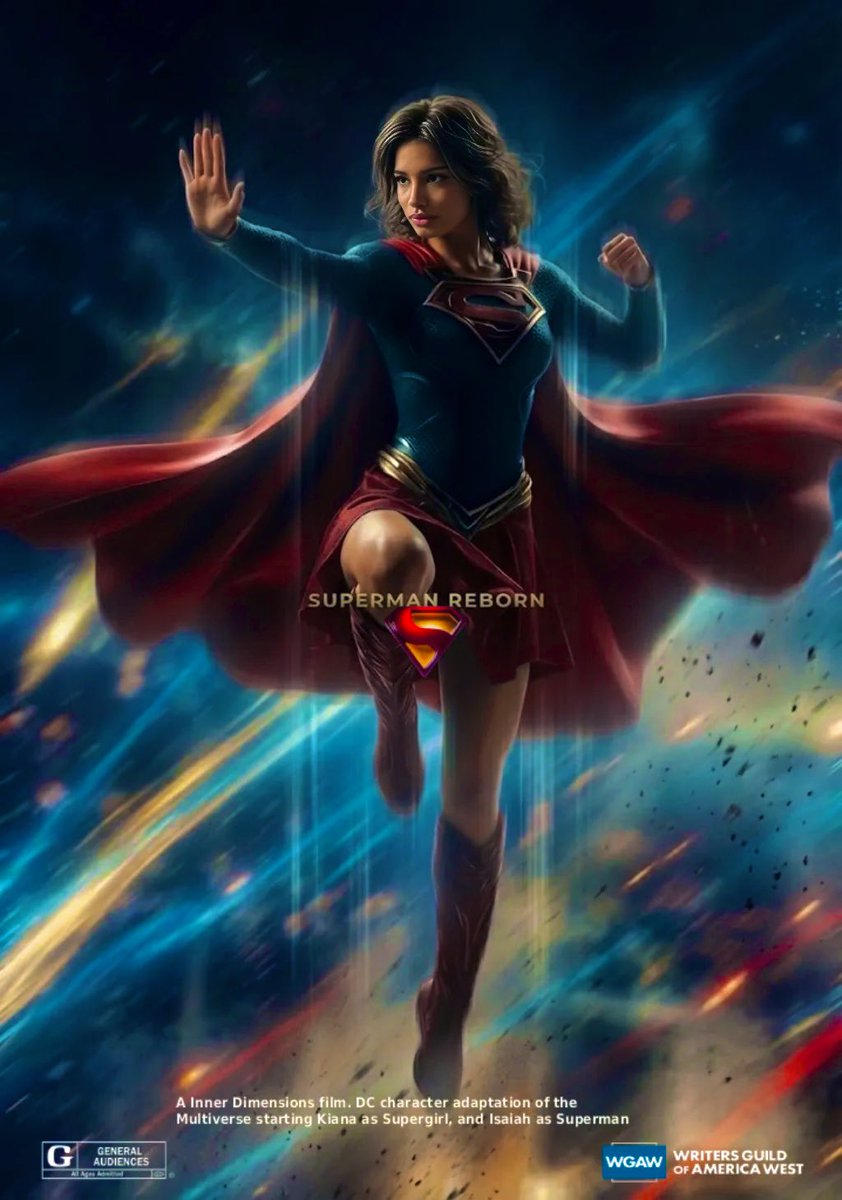 lnnerDimensions's tweet photo. @Isaiah_Dalu @MarvelStudios @DCOfficial @WGAWest @WGAEast SUPERMAN REBORN 🍿 🔥 

JULY 4, 2028 🤌💫 https://t.co/WhLD3aM6Ai