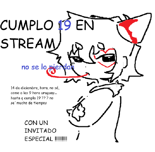 MAÑANA 14 DE DICIEMBRE HARÉ UN STREAM HASTA QUE SEA MI CUMPLEAÑOS ❗️❗️❗️

CON UN INVITADO ESPECIAL !!! NO SE LO PIERDAN, TRAIGAN REGALO