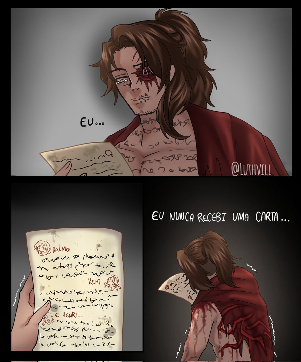 Luthvill's tweet image. Ele nunca recebeu uma carta... Até agora ❤️‍🩹. 
#HEXATOMBE #ordemparanormal