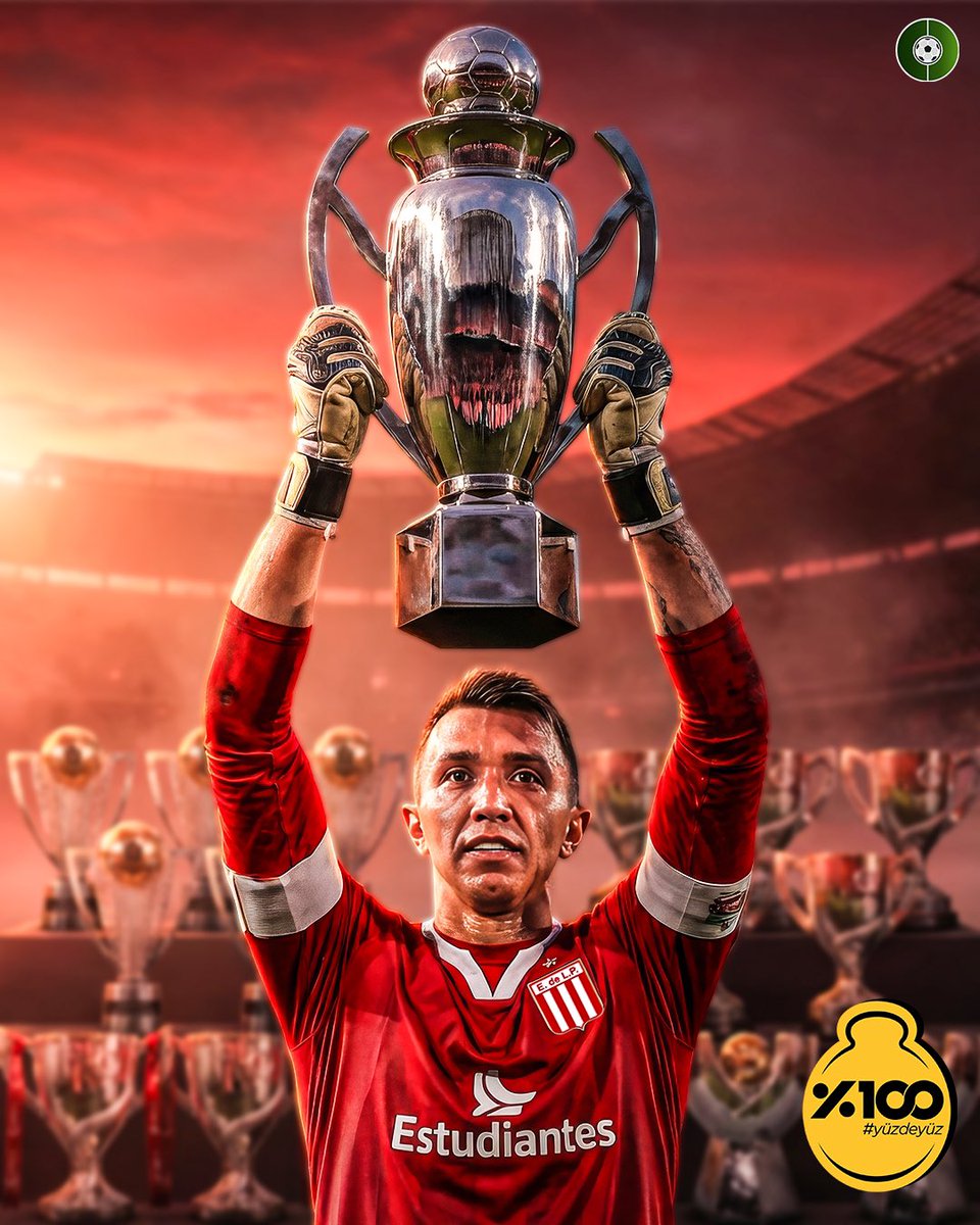 🏆 Arjantin’de şampiyon Estudiantes. Kurtardığı 2 penaltıyla final maçına damga vuran Fernando Muslera kariyerinin 23. kupasını Arjantin’de kazandı. #yüzdeyüz