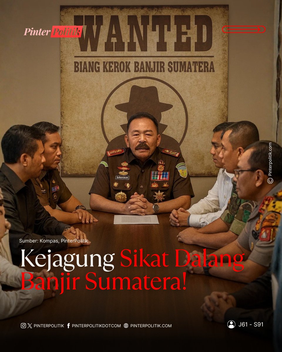 pinterpolitik's tweet photo. Yuk Pak Jaksa Agung digaskeun! ๐ฅ
#kejagung #jaksaagung #stburhanuddin #satgaspkh #banjirsumatera #prabowo #jaksa #infografis #politikindonesia #beritapolitik #pinterpolitik https://t.co/qaq8IgEy6S
