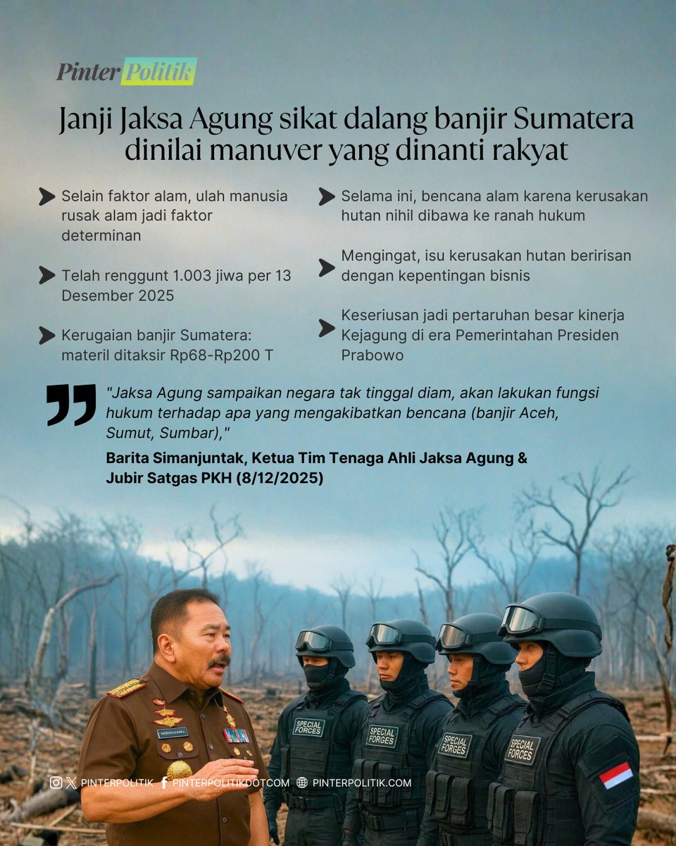pinterpolitik's tweet photo. Yuk Pak Jaksa Agung digaskeun! ๐ฅ
#kejagung #jaksaagung #stburhanuddin #satgaspkh #banjirsumatera #prabowo #jaksa #infografis #politikindonesia #beritapolitik #pinterpolitik https://t.co/qaq8IgEy6S