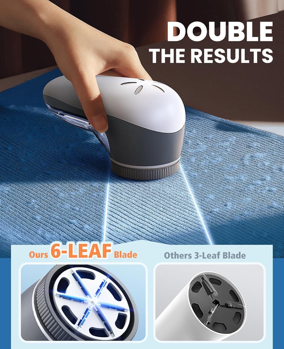 Buyereviews's tweet photo. ⏰ Limited Time Deal ⬩➤ Fabric Shaver with 6-Leaf Blades for Clothes and Furniture

✨ Enjoy a fantastic 50% off on this efficient fabric shaver

• Retail Price: $15.99
• Discounted Price: $8.00
• Promo Code: D8VCUEAN
• View on Amazon: https://t.co/cPmv1SnRce

Follow us for daily savings: 
https://t.co/pvgR8doC0n

#ad #deal