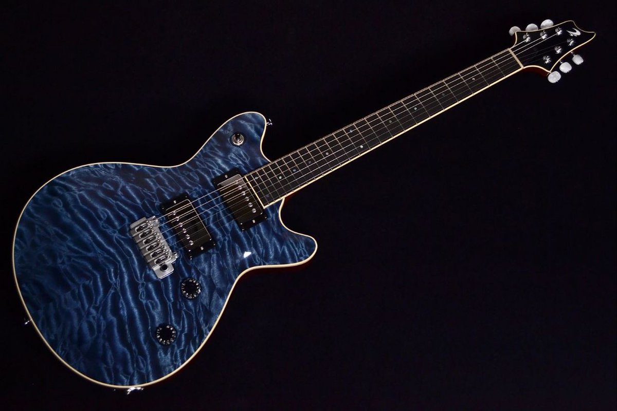 ギター T's Arc-STD24 5A Flame Maple Arctic Blue In Stock | T's Guitars 『Arc-STD24 5A Quilted Maple Top Arctic