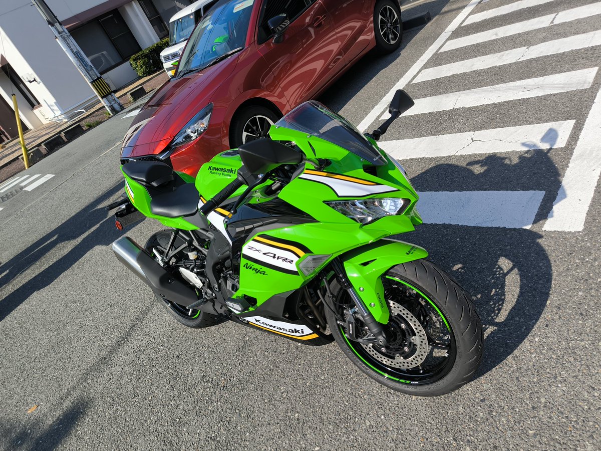 7月に買った新車バイク🏍️やっと一ヶ月点検に持って行けた 点検予定