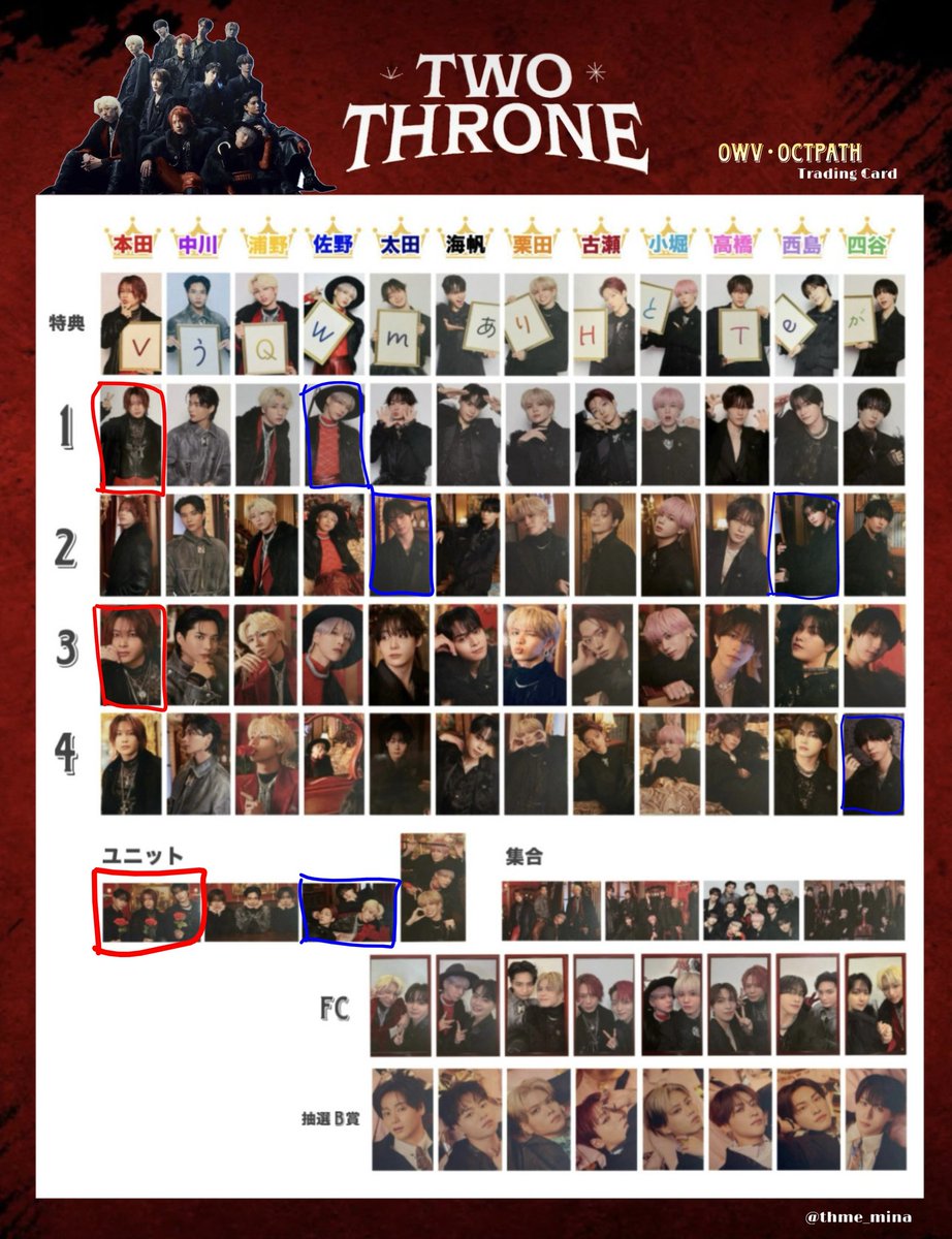 OWV OCTPATH TWO THRONE 交換 トレカ 【譲】佐野、太田、西島、四谷