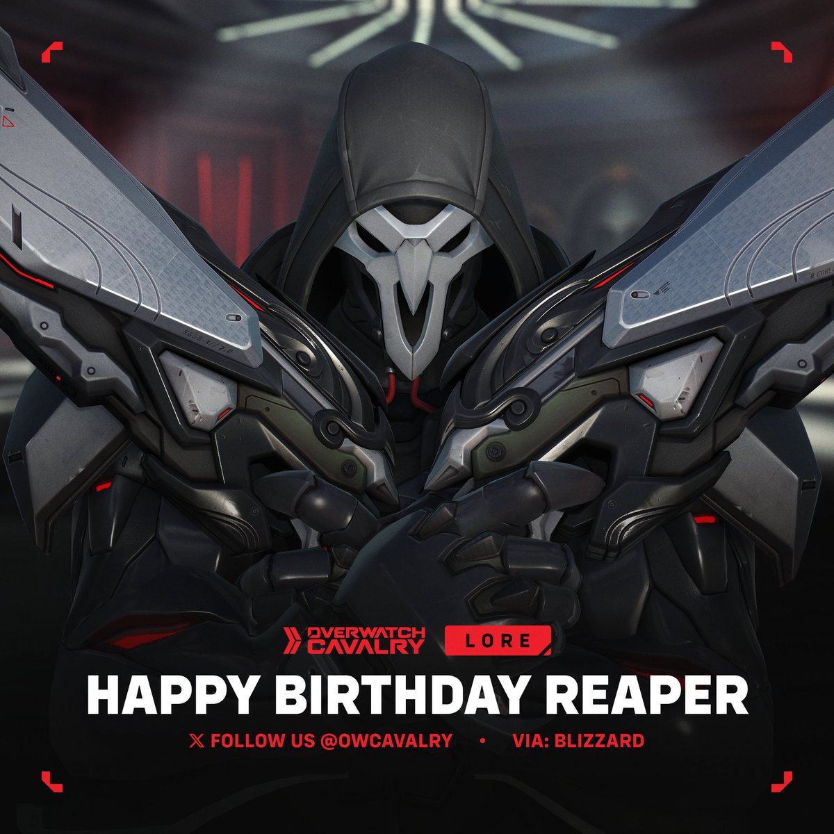 OWCavalry's tweet image. Happy Birthday to Reaper, the deadly wraith of #Overwatch2 ☠️