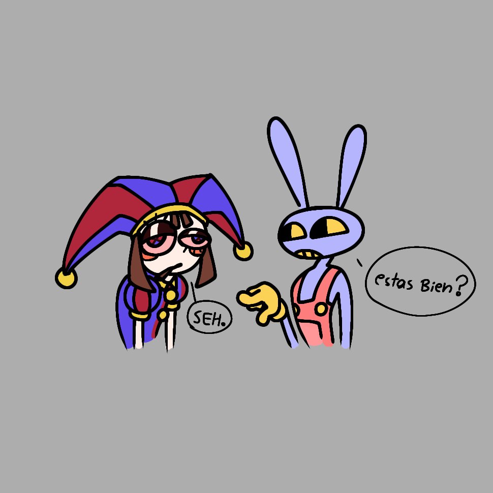 Me gusto el nuevo capitulo de TADC, que hasta les hice dibujo a estos dos #TheAmazingDigitalCircus