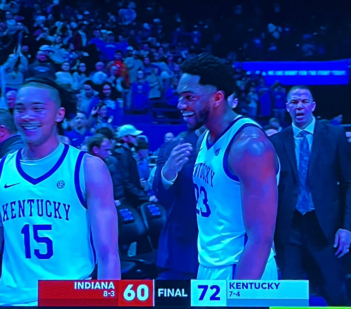 BigBlueBud's tweet photo. No doubt that Kentucky has a lot of gaps and will continue to struggle.

But the Cats won tonight because of EFFORT, intensity, and hustle—couldn’t be happier to see this answer to adversity.

That’s something Cats fans can rally behind. Great work tonight. Go CATS!! 😼 #BBN https://t.co/ch7fb11yKb