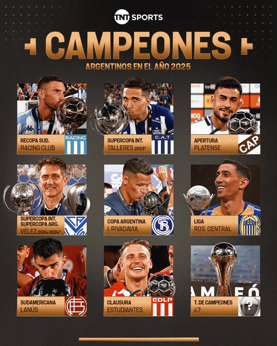 🏆🇦🇷 Estos son todos los CAMPEONES ARGENTINOS durante el año 2025.