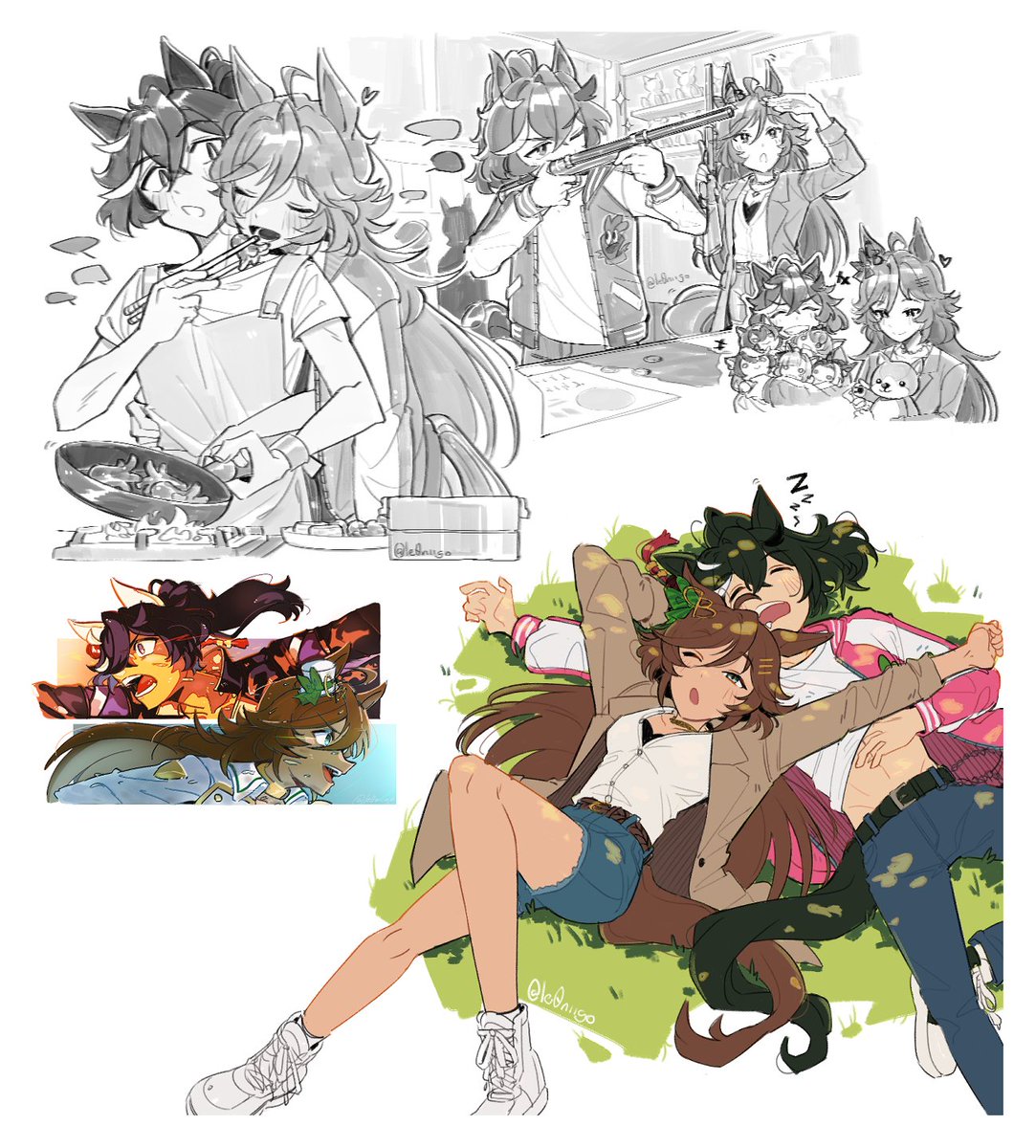 (cbace draws collected together... they're very addicting and i want to draw them even more 🫠)