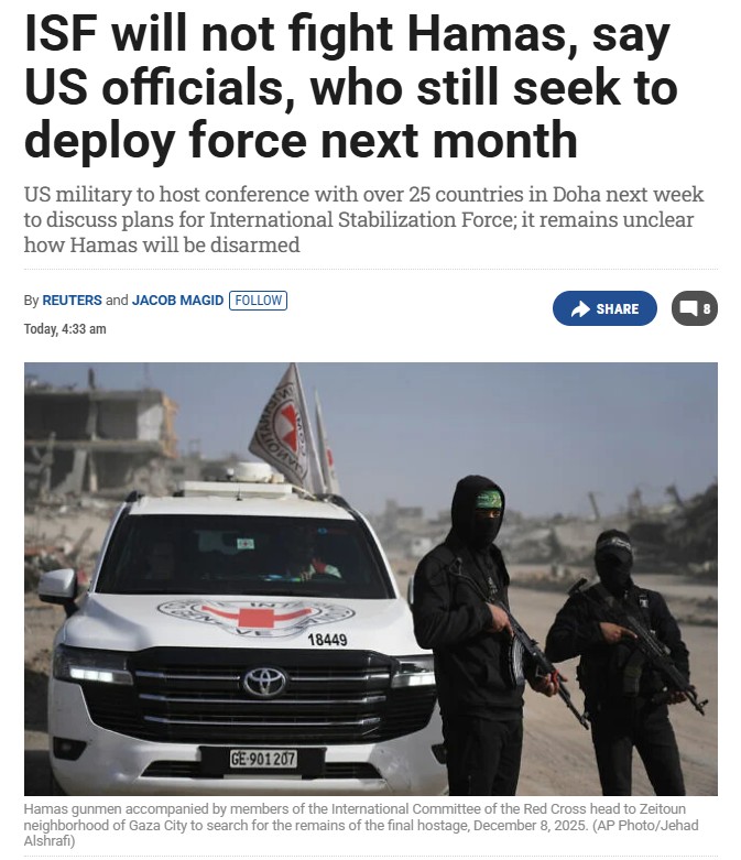 afalkhatib's tweet image. Qatar has succeeded in castrating the planned International Stabilization Force (ISF) in Gaza, ensuring that Hamas will not be confronted and can maintain its arsenal and continue to control the Strip &amp;amp; dominate its future. Worse, the planning meeting is literally taking place in…