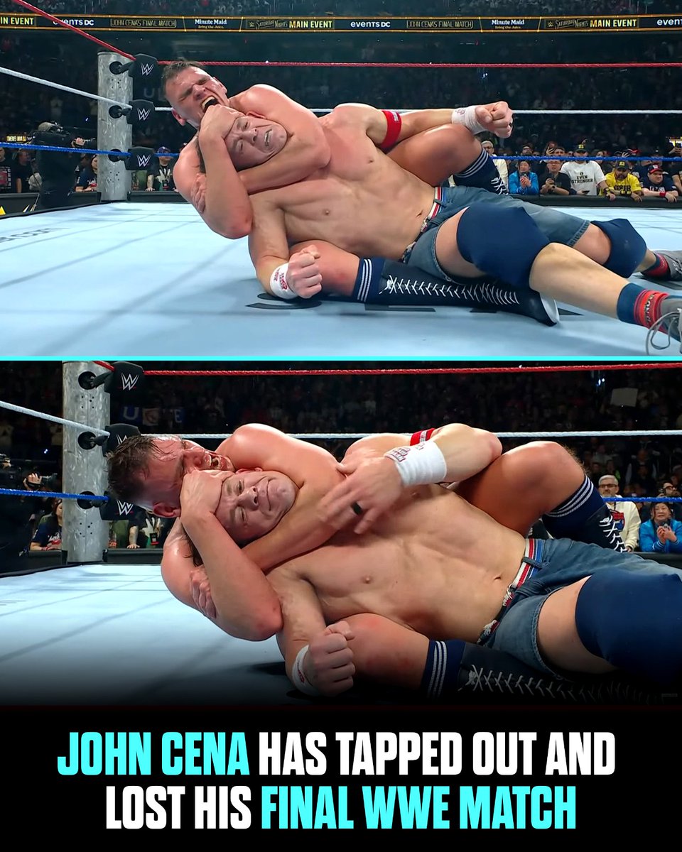 _Sk_mishra's tweet photo. Everything comes to an end… and this one hurts. 💔
John Cena taps out in his final WWE match.

Thank you, Cena — for the memories, the moments, and a lifetime of respect. 🐐 https://t.co/ZGyKINRZ11