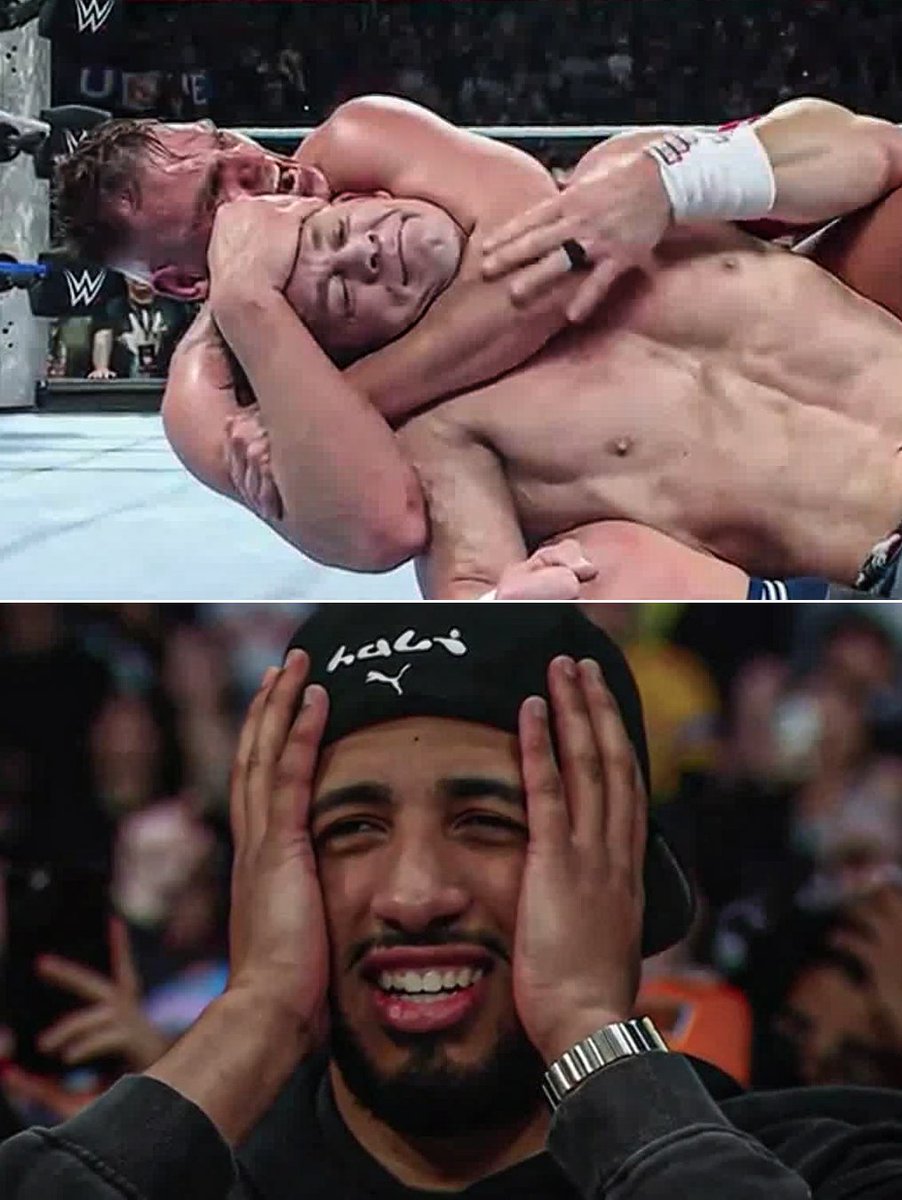 JOHN CENA TAPPED OUT IN HIS FINAL MATCH AGAINST GUNTHER 😳 

Hali's reaction says it all 🫣