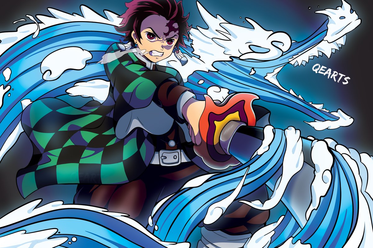 _Qearts_'s tweet photo. A demon slayer poster I got commissioned to draw and print! 
#art #DemonSlayer #animeartist #animeart #Prints https://t.co/kosvZNa27F