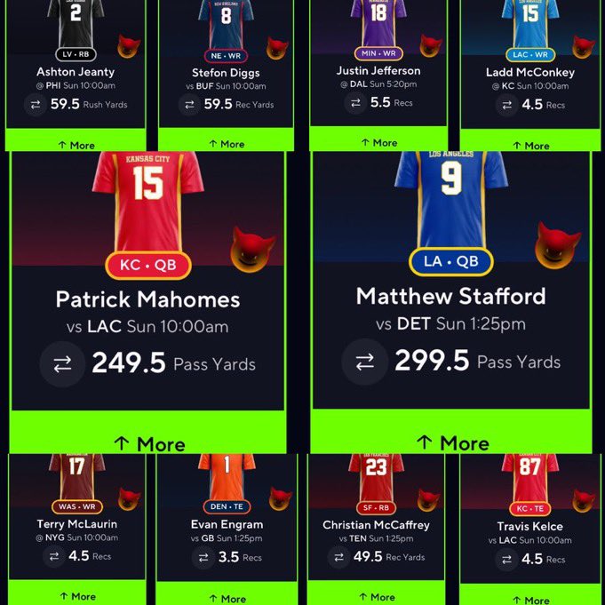 LockLinePicks's tweet image. THE BEST DEMONS FOR NFL SUNDAY 12/13 😈 #nfl #PrizePicks