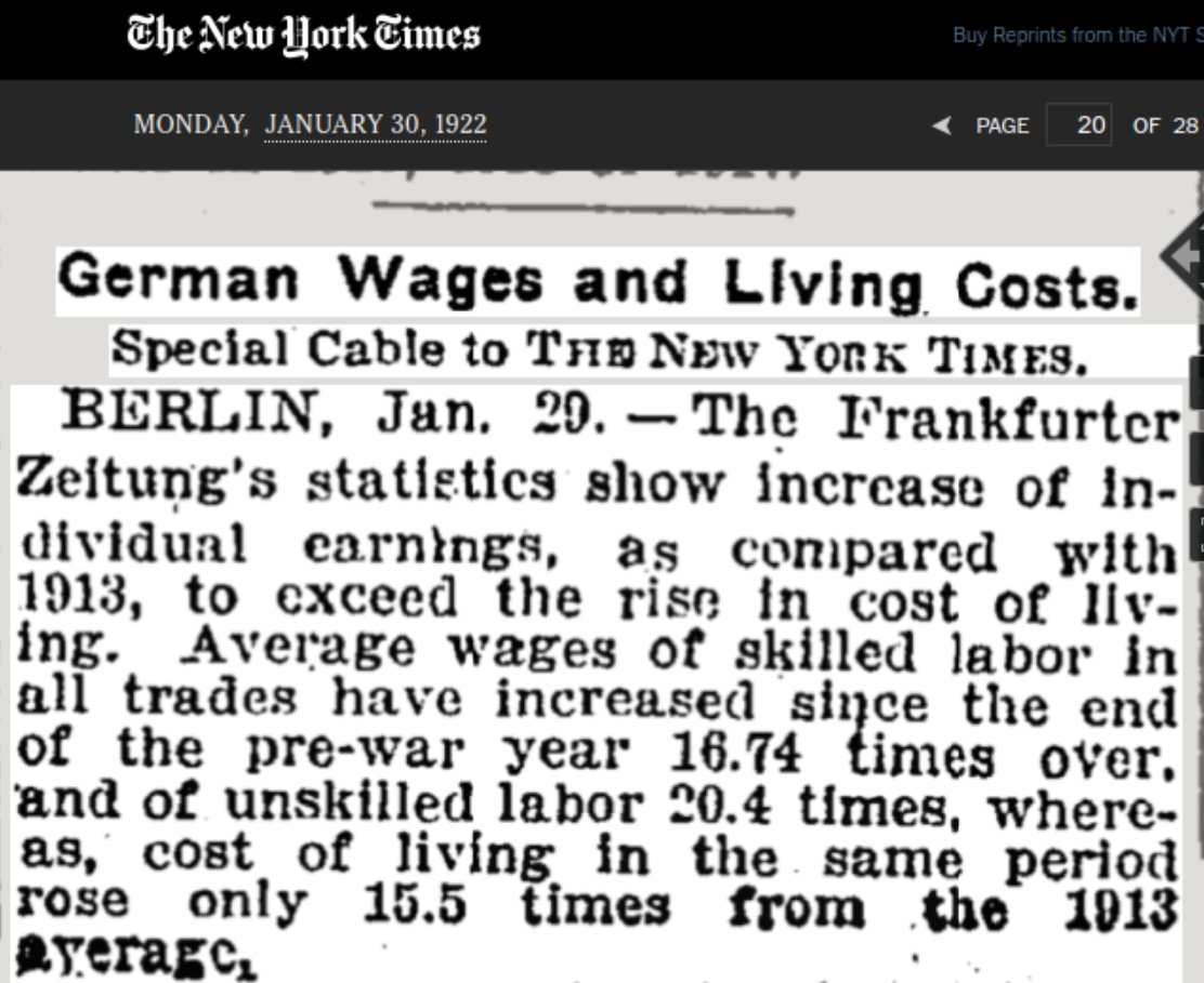 This is literally a talking point out of the Weimar hyperinflation