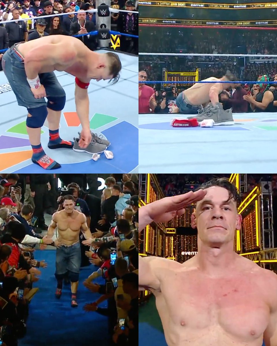 InvictosSomos's tweet image. El fin de una era. Gracias por todo, John Cena. Ídolo que marcó generaciones enteras. Leyenda total del wrestling. El GOAT. NUESTRO GOAT.