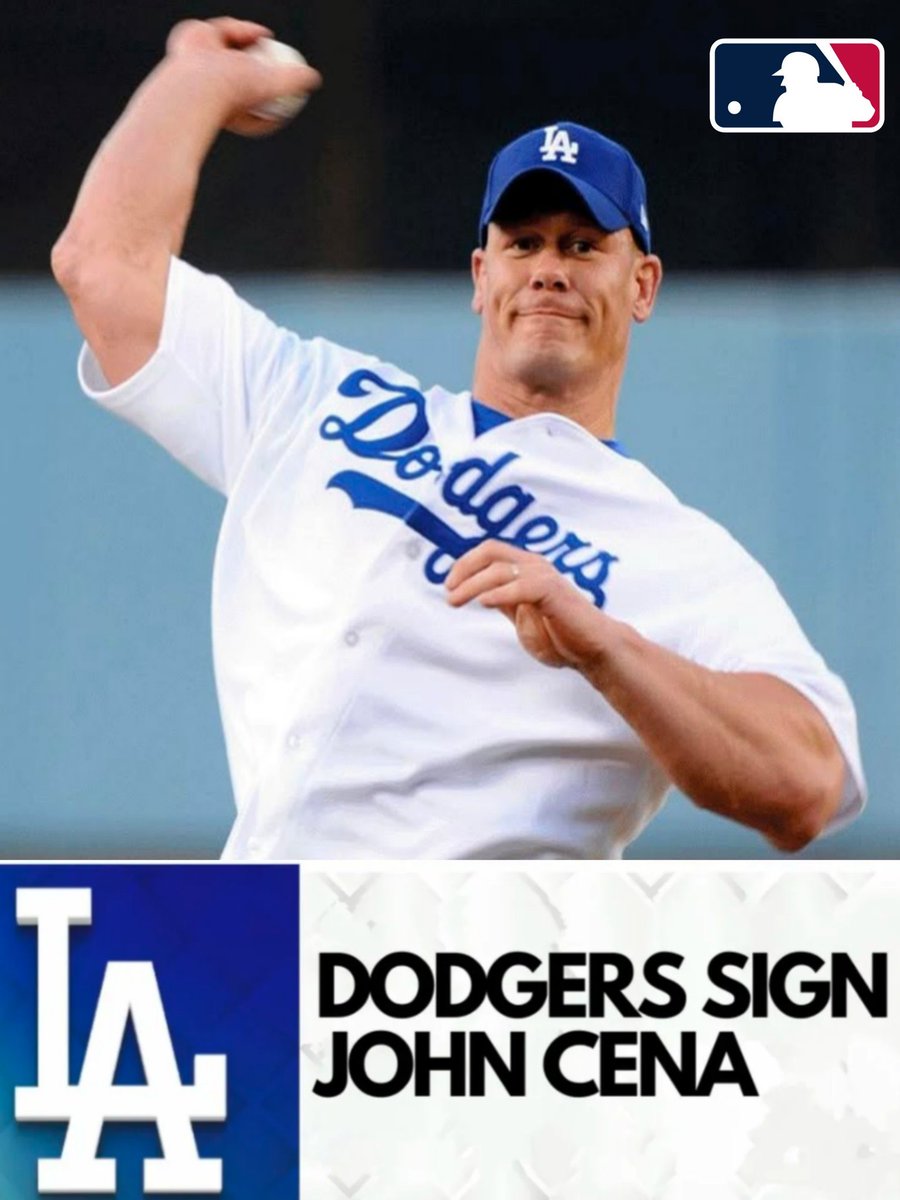 BREAKING: John Cena has UNRETIRED and has signed with the Los Angeles Dodgers. The deal is 5 years for 17 million according to <a href="/JeffPassan/">Jeff Passan</a>