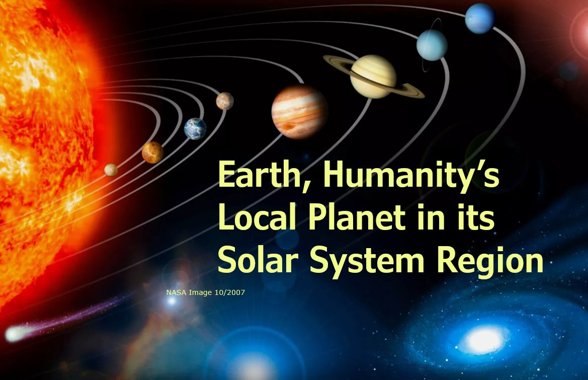 Know, understand, keep and protect your planet.