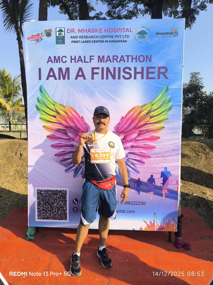 Subhash_Bagde's tweet photo. AMC Half Marathon Magarpatta City. https://t.co/GSvFsgANKE