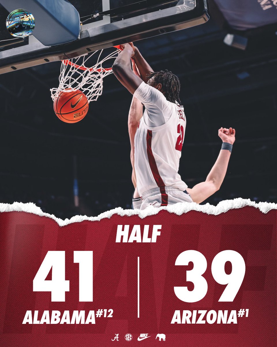 Halftime at Legacy Arena. 

#RollTide | #BlueCollarBasketball