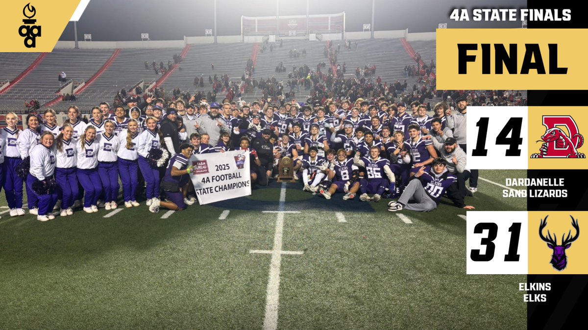 Elkins led from start to finish to claim their first football championship in school history!