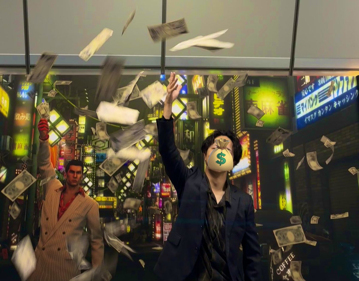 uda__'s tweet image. チンピラごっこいっぱいできて楽しかった
お金もばら蒔いてきた