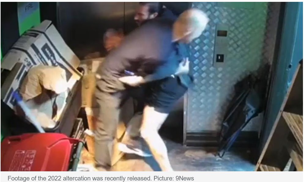 MasterFranchis2's tweet photo. Footage released of the multi-millionaire who is the #masterfranchisee of the Australian arm of Mark Wahlberg’s burger #franchise brawling in 2022 with a former employee, saw the  master franchisee Sam Mustaca convicted of 2 counts of common assault

https://t.co/B8tK8NmSZk https://t.co/0AZJDFbTKg