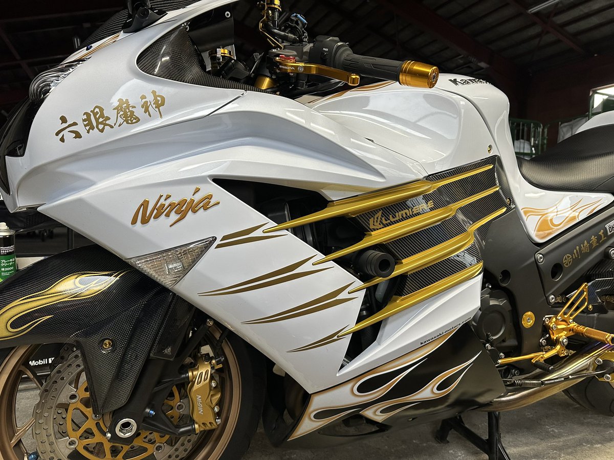 雪❄️で乗れないから イメチェン中😆 #zx14r #毎月14日は14Rの日