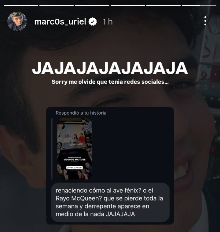 quemada pero en las stories de Marcoas, no cualquiera bb 😘