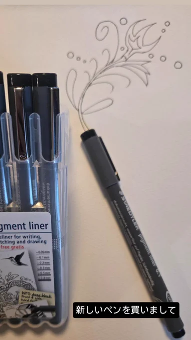 新しいペンを使って延々と試し描きしてました。 