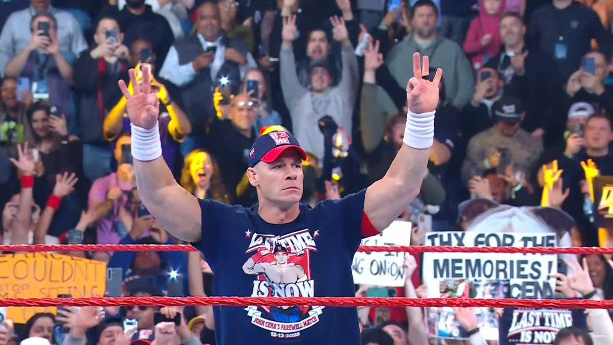 OmarTP16's tweet photo. John Cena didn't deserve such a terrible end, however that doesn't diminish the great career and the great moments he gave us for so many years. Today, the only real-life hero said goodbye. #ThankYouCena #GOAT #SNME https://t.co/jzvfzmZdLV