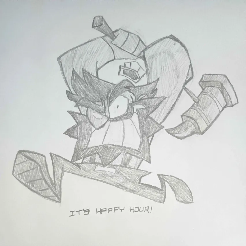 airfried01's tweet photo. Drawing of Anton I did.  

Happy BLASTiversary @Summitsphere!

#antonblast #art #sketch #Anton #indiegame https://t.co/yProUSqkKO