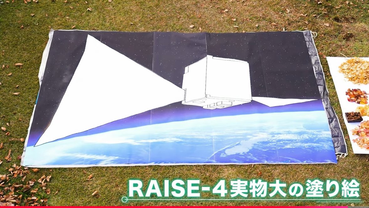 rocket_EE_okada's tweet photo. #GoRAISE4
保育園児さんたちと並べてみると、小型衛星「RAISE-4」のコンパクトさがよくわかります。
この小さな機体の中に、たくさんの新しい技術がギュッと詰め込まれているんですね! https://t.co/hcg2iPvfEX