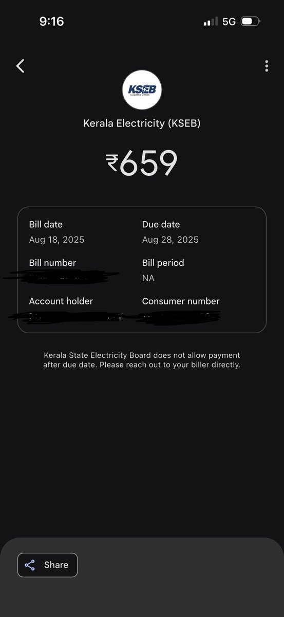 thereitsu's tweet image. Electricity bills I used to pay in Kochi and I’m currently paying in Bangalore. While in Kochi I was staying alone and was working from office, hardly spent any time at home except for weekends. In Bangalore, again I stay alone but have wfh multiple days. Even then also my bill