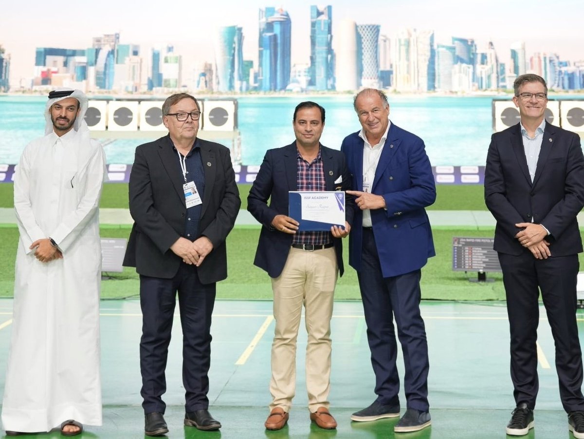 sanjeevrajput1's tweet photo. Proud to have completed the ISSF A Level Coach Course in Doha, marking d completion of all ISSF Coach Education Courses.

A valuable experience alongside 41 coaches from 21 countries, focused on high-performance athlete development

Sincere thanks to @OfficialNRAI and @Media_SAI https://t.co/7qRgu0DcqL